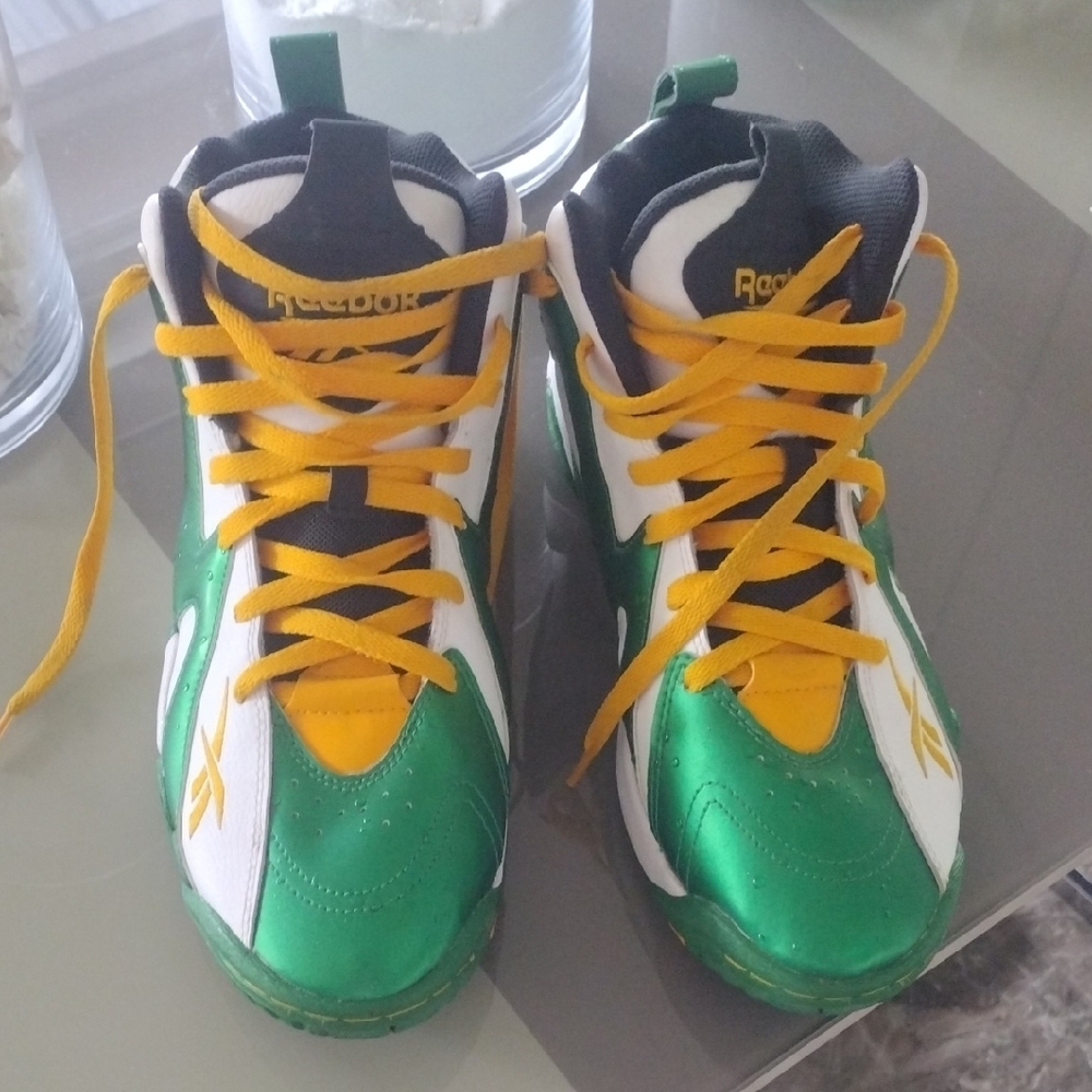 Reebok Kids Green and Yellow Sneakers